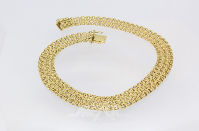 Schmuck-Garnitur in 585er Gelbgold, FBM,