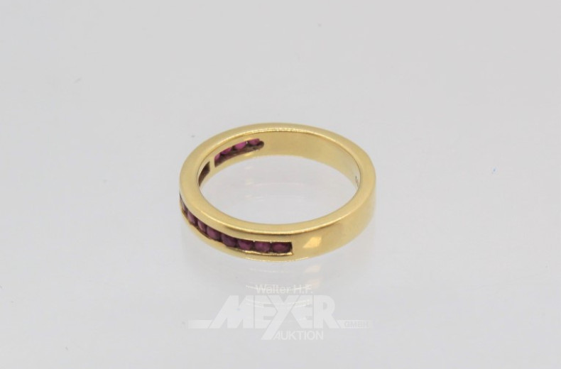 Bandring, 750er GG, besetzt mit Rubinen,