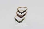 Ring-Set 3 tlg., 333er GG, besetzt mit