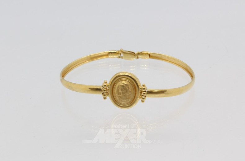 Armreif, 750er GG, ca. 8 g