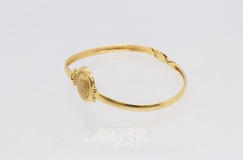 Armreif, 750er GG, ca. 8 g