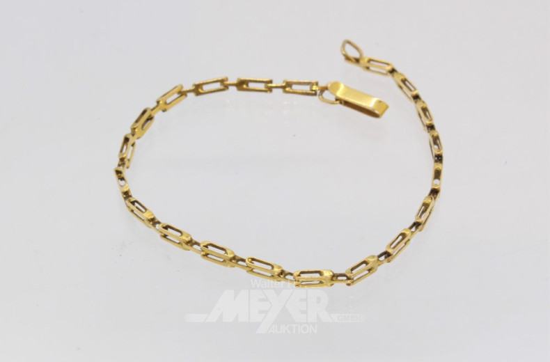 Armband, 585er GG ( Säuretest), ca. 4 g