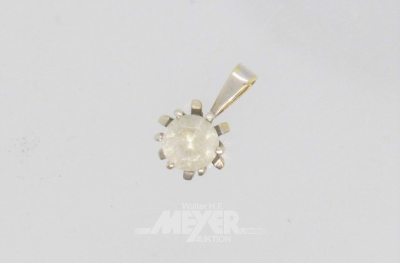 Kettenanhänger, 585er WG, besetzt mit