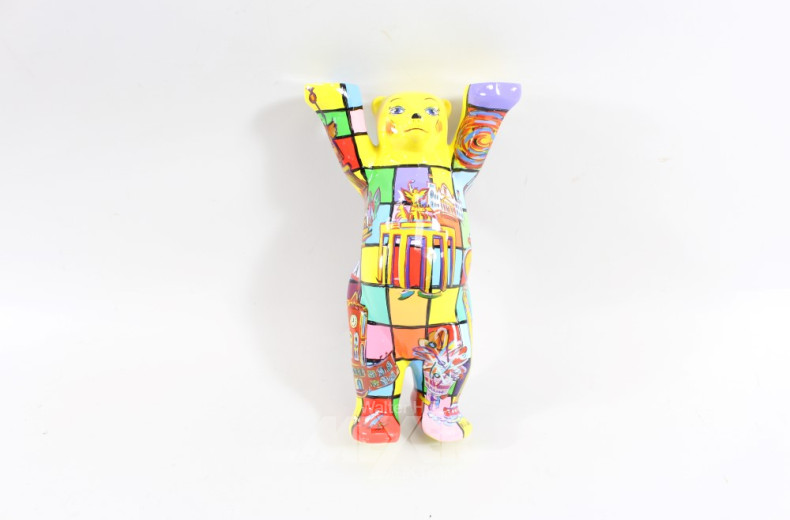 Dekofigur ''Bunter Bär'', ca. 22 cm,