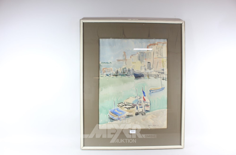 Aquarell, ''südl. Hafenansicht''