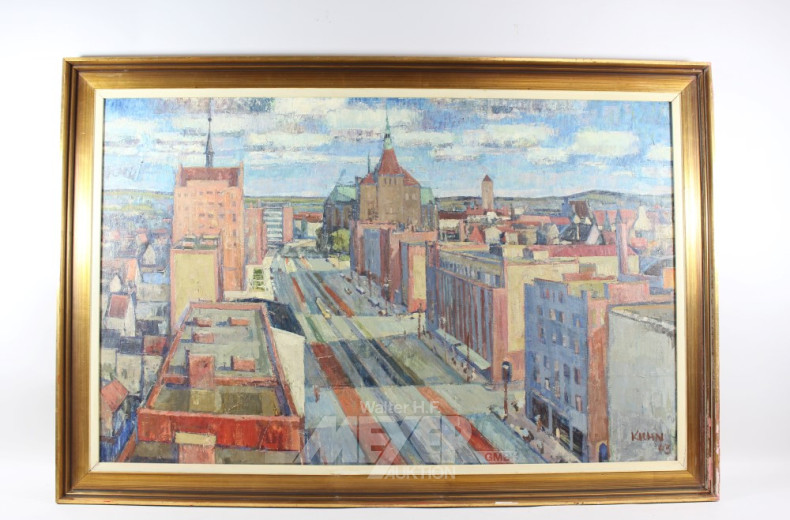 Gemälde, ''Stadtansicht von Rostock''