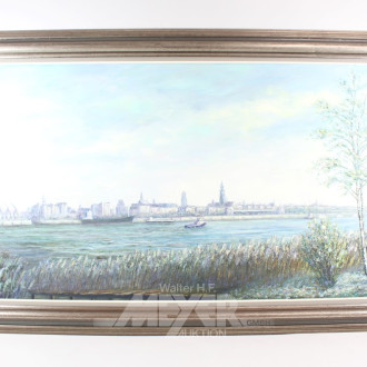 Gemälde ''Stadt am Rhein''