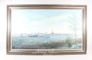Gemälde, ''Stadt am Rhein''