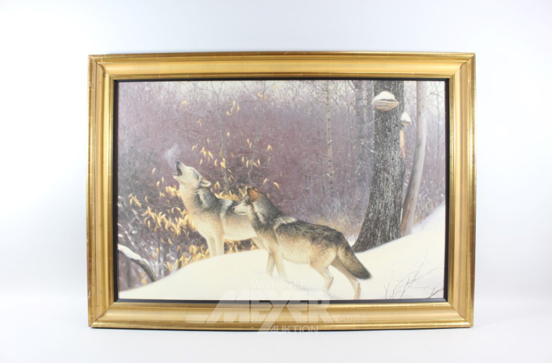 Serie von 5 Gemälden, ''Tiermotive''