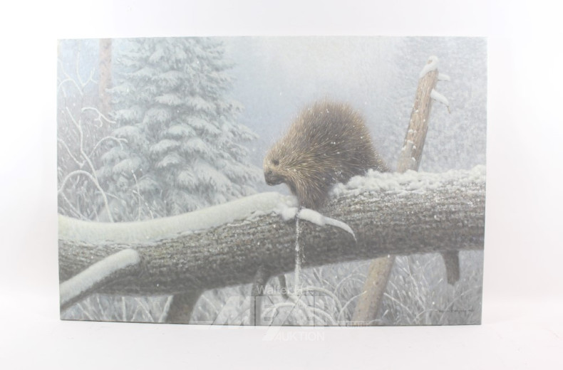 Serie von 5 Gemälden, ''Tiermotive''