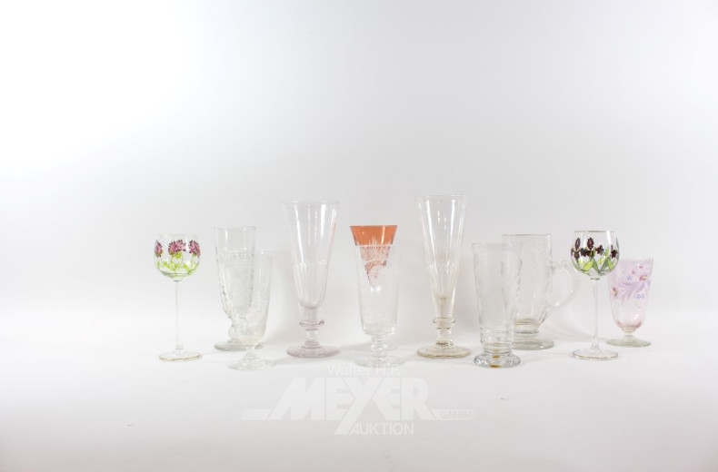 Posten versch. Gläser: