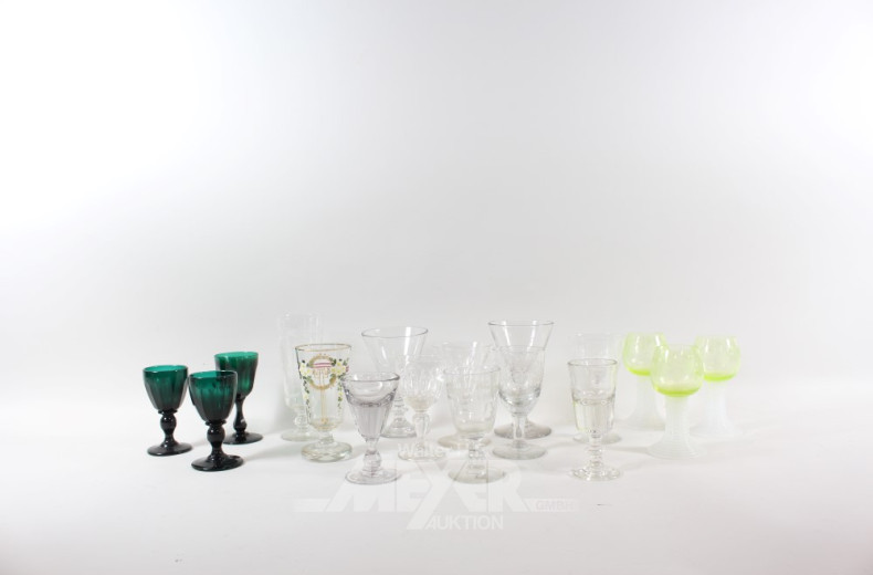 Posten versch. Gläser: