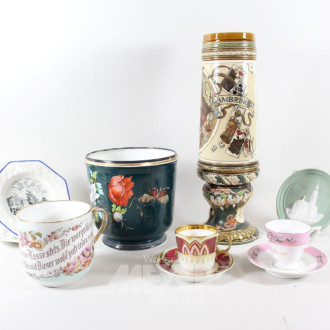 Posten Porzellan und Keramik: Vase,