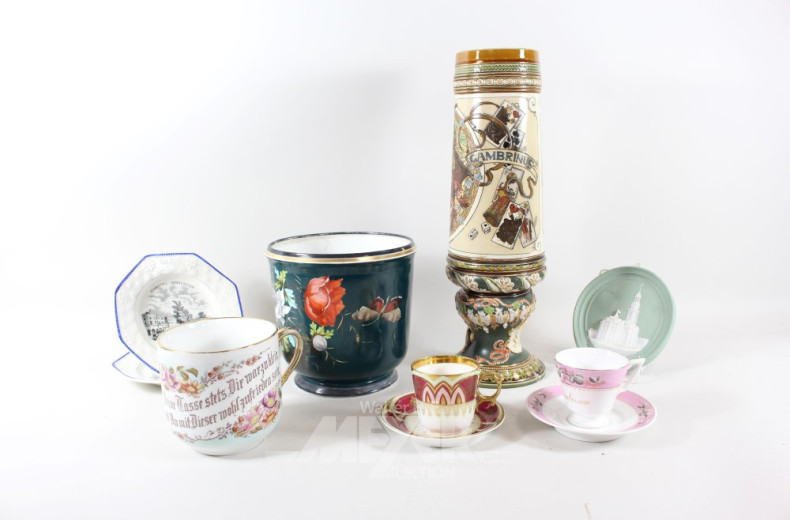 Posten Porzellan und Keramik: Vase,