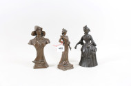 3 kl. Metallfiguren ''Damen''
