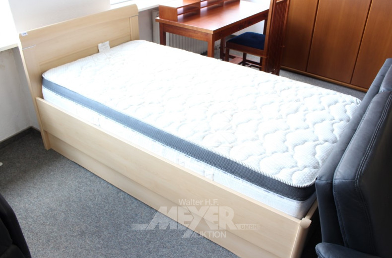 Einzelbett, Eiche hell, mit