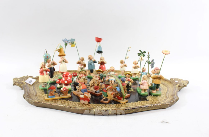 Posten Holzfiguren u.a. Erzgebirge,