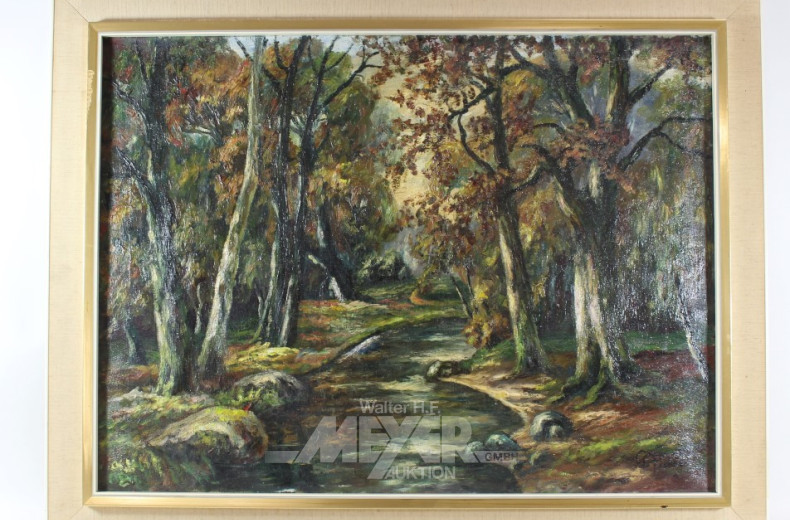 Gemälde ''Bachlauf im Wald''