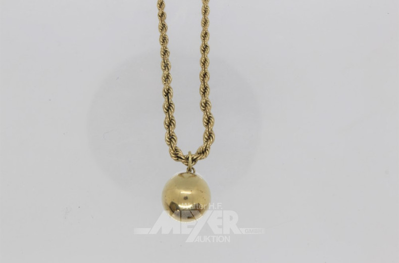 Kordelhalskette, 333er GG,