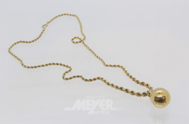 Kordelhalskette, 333er GG,
