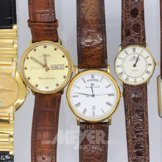 10 Armbanduhren, Damen u. Herren