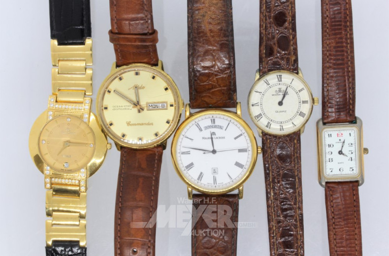 10 Armbanduhren, Damen u. Herren