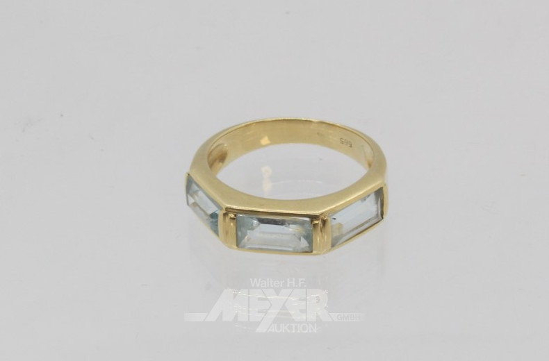 Damenring, 585er GG, besetzt mit