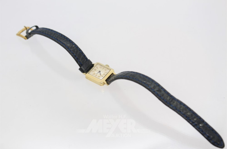 Damenarmbanduhr, 585er GG,