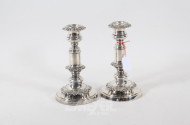 Paar Tischkerzenleuchter versilbert