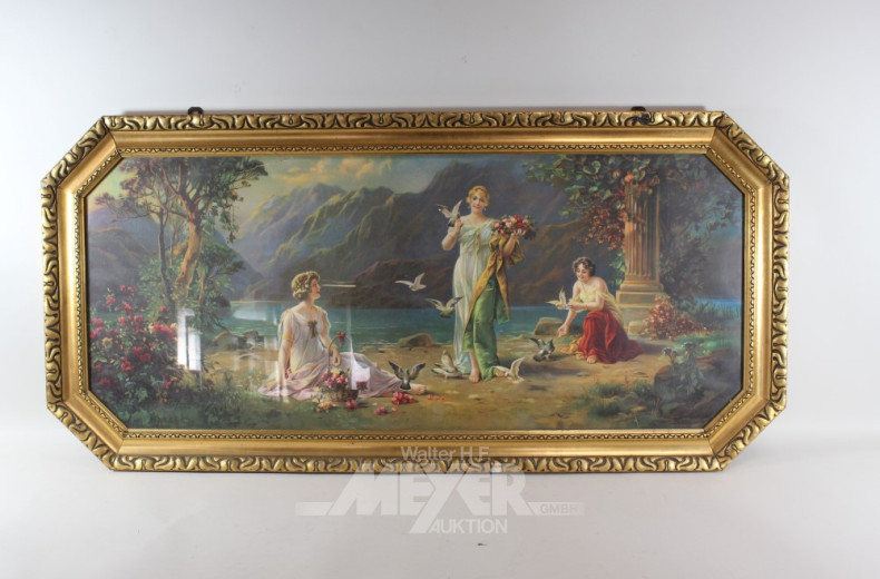 Posten div. Bilder u. Gemälde (9 Stk.):