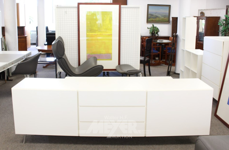 Sideboard, weiß, 2-türig mit 3 Züge