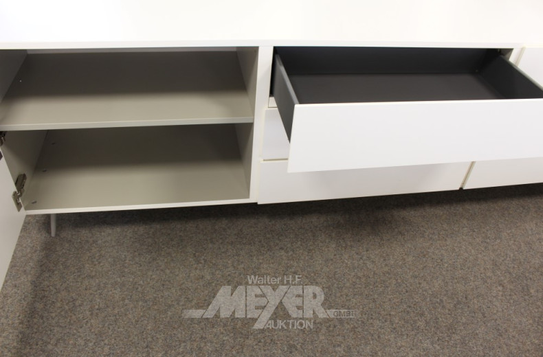 Sideboard, weiß, 2-türig mit 3 Züge