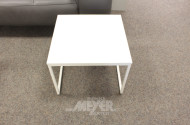 Couchtisch 2-tlg., weiß mit Metallfuß