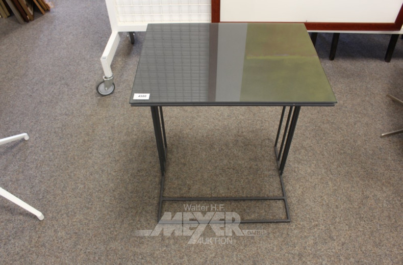 Beistelltisch, Metallfuß mit grauer