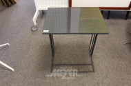 Beistelltisch, Metallfuß mit grauer