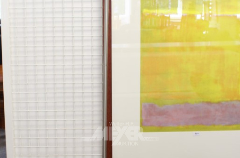 Stehlampe mit Zylinder-Glasschirm,