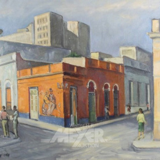 Gemälde ''Straßenansicht'', dat. 1969,