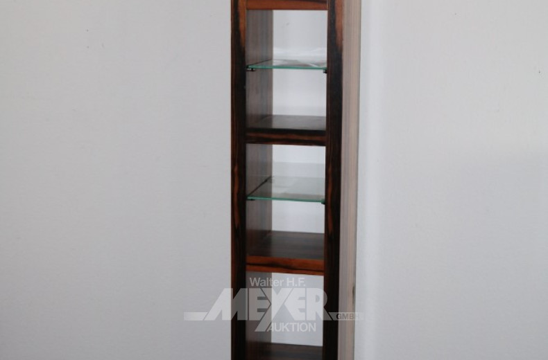 schmales Bücherregal, Makassar furniert,