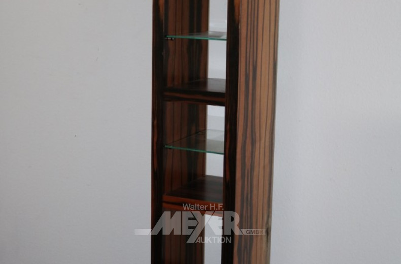 schmales Bücherregal, Makassar furniert,