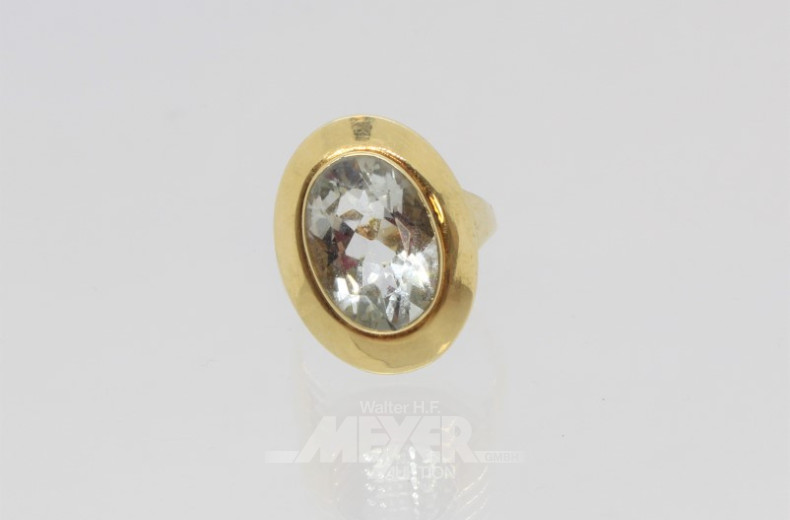 Damenring, 585er GG, besetzt mit