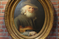 Gemälde ''Alter Mann mit Geige''