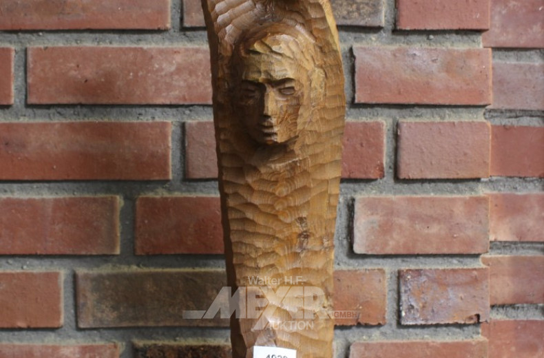 Holzschnitzerei, figural, ca. 140 cm