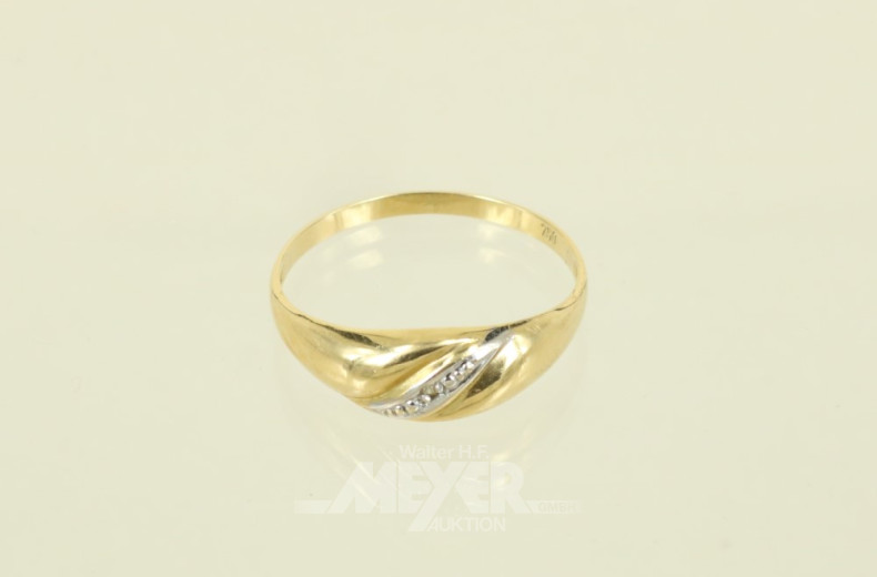 Damenring, 750er GG, Ringgröße: 56;