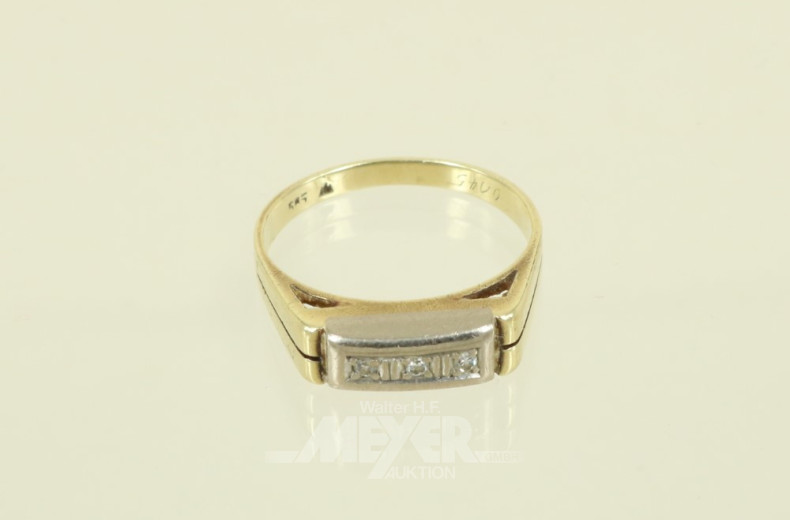 Damenring, 585er GG, besetzt mit