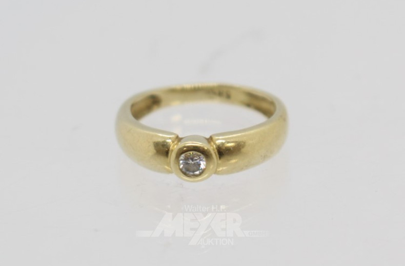 Damenring, 585er GG, besetzt mit