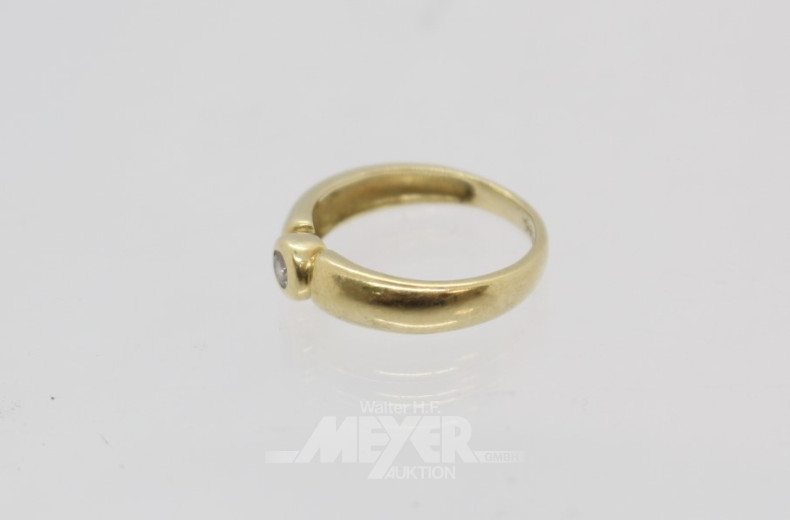 Damenring, 585er GG, besetzt mit