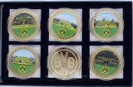 3 Münzen DM 10, 1 Medaille,