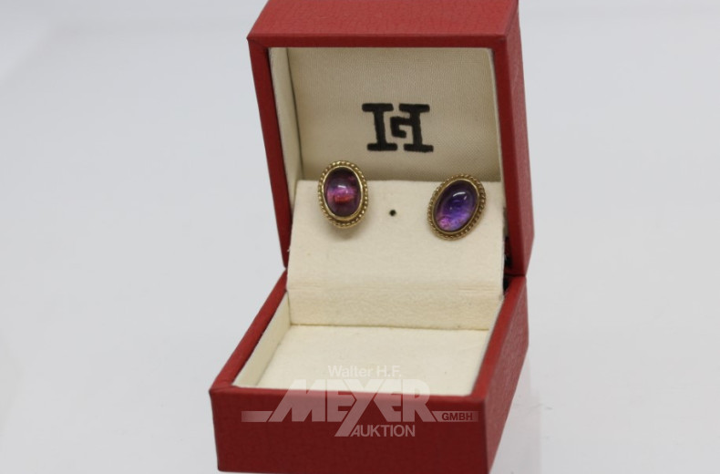 Paar Ohrstecker, 333er GG mit