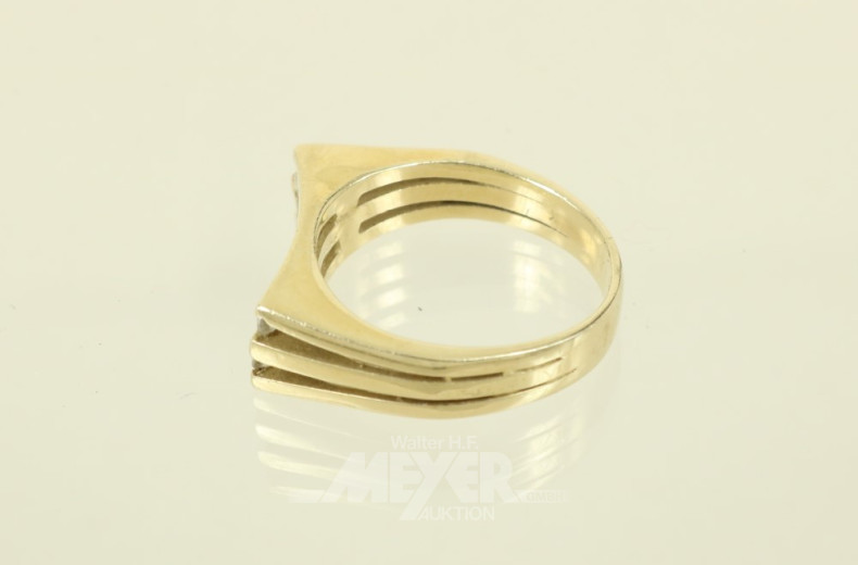 Damenring, 585er GG, besetzt mit