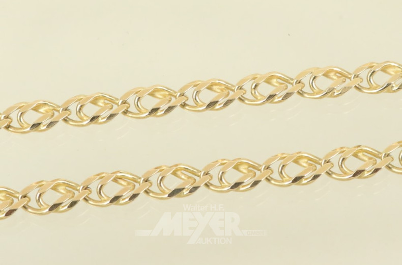 Panzerhalskette, 585er GG,